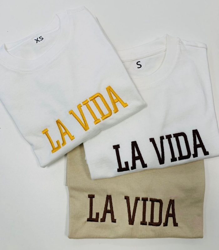 LV-H-MOCK La Vida Heritage Embroidered Tee - Image 1